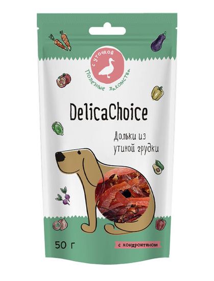 DelicaChoice Лакомство для собак "Дольки из утиной грудки"