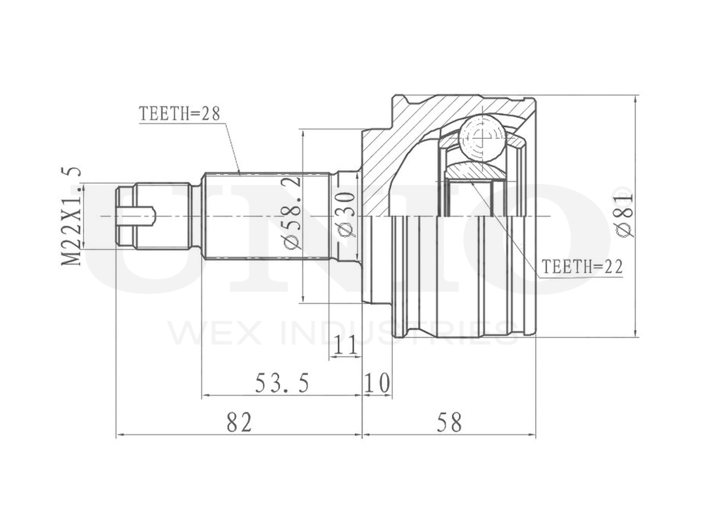 ШРУС внешний UNIO CVJ-20211