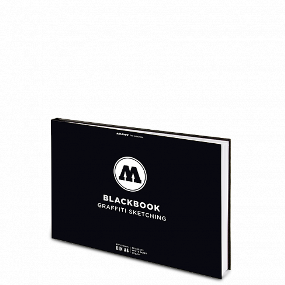 Скетчбук Molotow BLACKBOOK  A4 альбом (С белой бумагой)