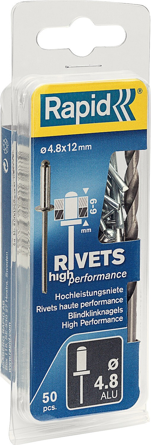 RAPID заклепка из алюминия d4.8x12мм, 50 шт