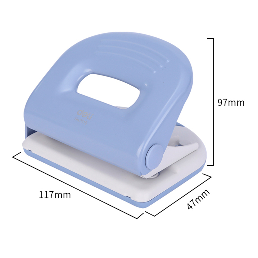 Дырокол DELI, до 25 листов, металлический корпус