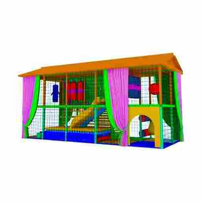 Детский игровой лабиринт с крышей «Сказочный домик» 6,15×2,46×3,3 м