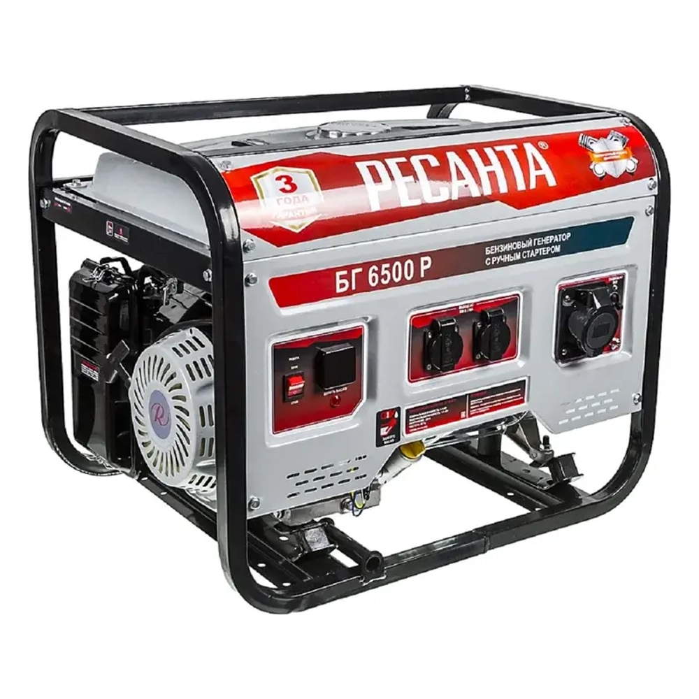 Ресанта БГ 6500 Р бензиновый генератор 64/1/45