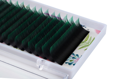 Зеленые Омбре ресницы Lash&Go MINI MIX - 6 линий