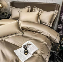 ZEPHYR HOME КПБ Двуспалка ЕВРО Мако-Сатин 100s Бронза