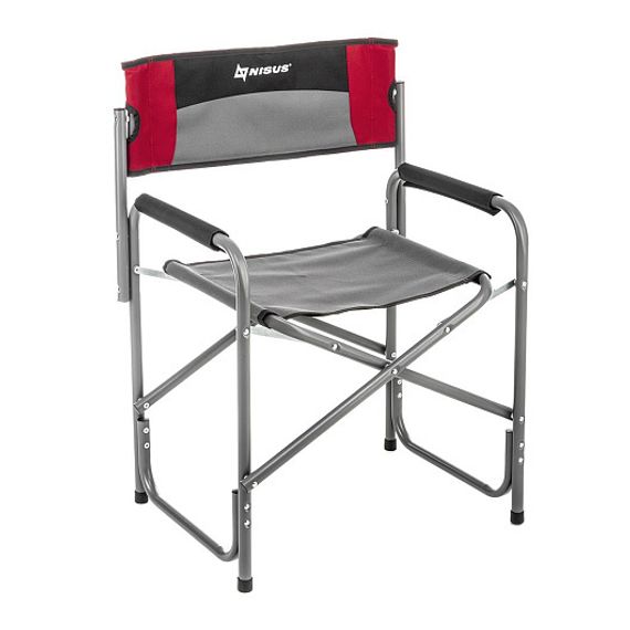 Кресло директорское, 200 кг, поворотная спинка, серый/красный/черный (T-N-DC-07-PS-GRD) NISUS