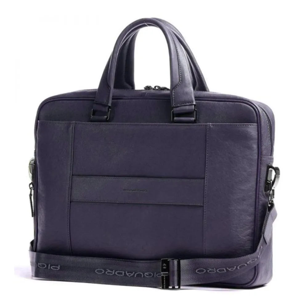 Сумка мужская Piquadro Black Square из натуральной кожи синяя (CA2849B3/BLU4) 10