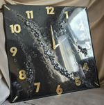 Подарочные часы — эпоксидная смола, мрамор, ручная работа