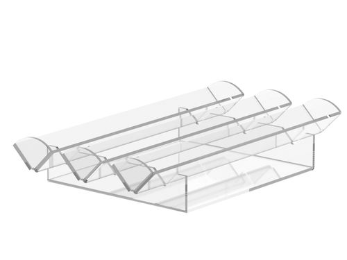Подставка для макарун на 3 ряда , 172х300мм , прозрачное оргстекло