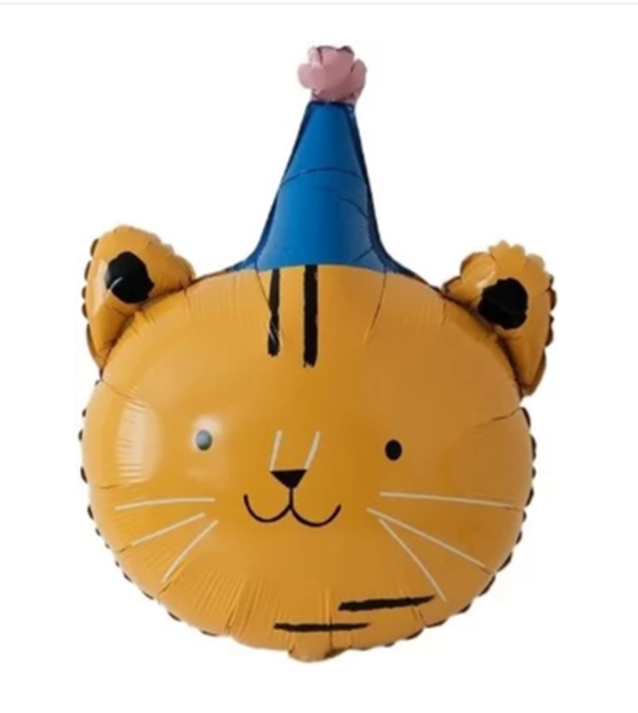 Шар (29''/74 см) Фигура, Тигренок в колпачке, 1 шт. в уп. (цв.этик.)