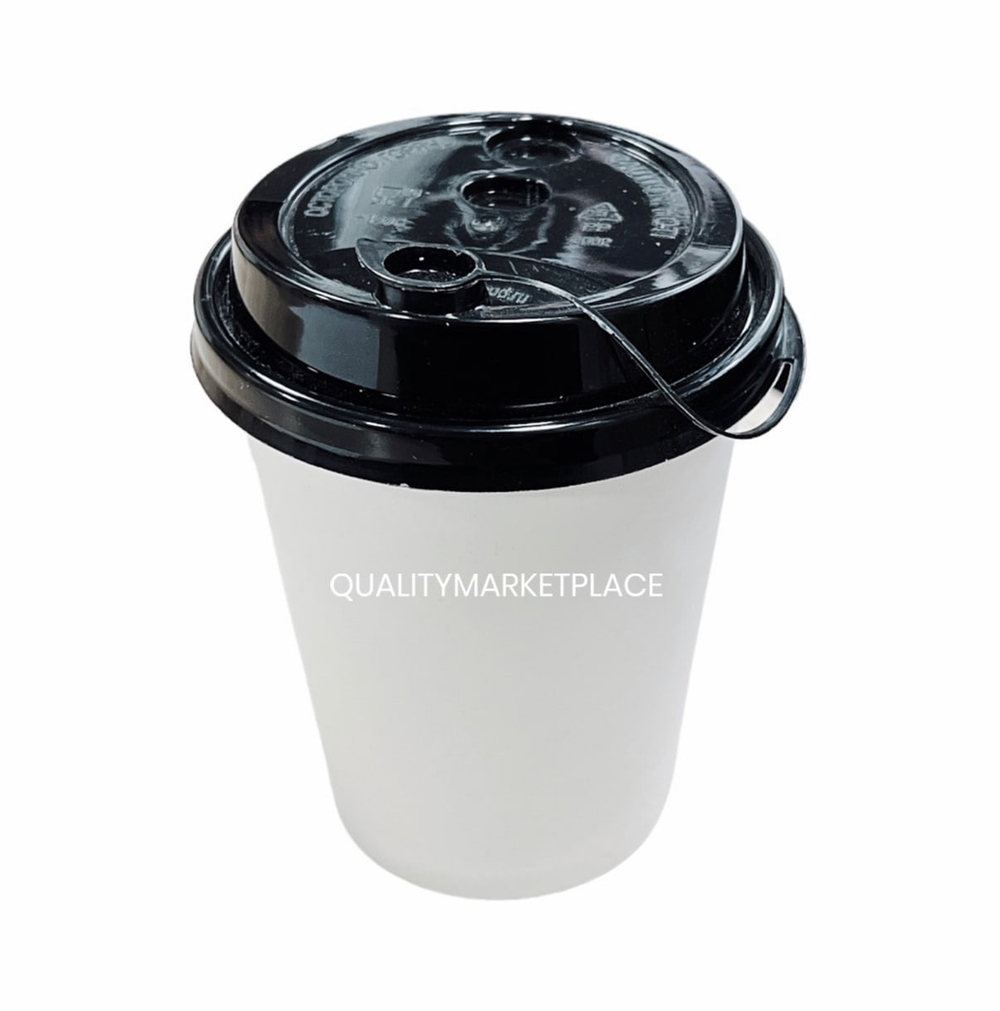 Крышка 80 мм с клапаном чёрная  "Покров. Полимер"  (50шт/упак)