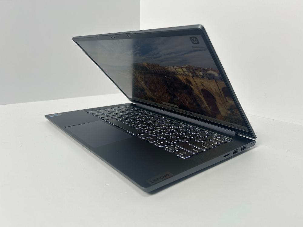 Ноутбук Lenovo Yoga Slim 7 Gen 5 (82A3004SRU) 14"/Intel Core i7-1165G7/RAM 16GB/SSD 1024GB/Intel Iris Xe Graphics/1920*1080/IPS/WIndows 11/Подсветка кл-ры: LED/Серый. Состояние: B1