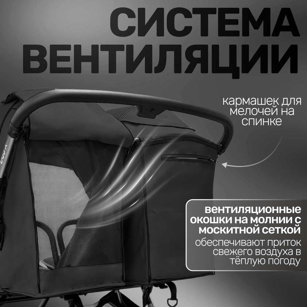 Прогулочная коляска для двойни BubaGO DUO X