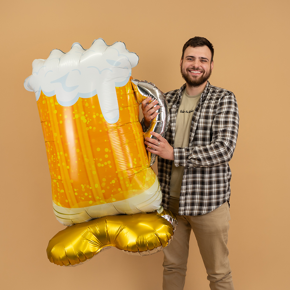 Шар 3D (60''/152 см) Фигура на подставке, Кружка пива