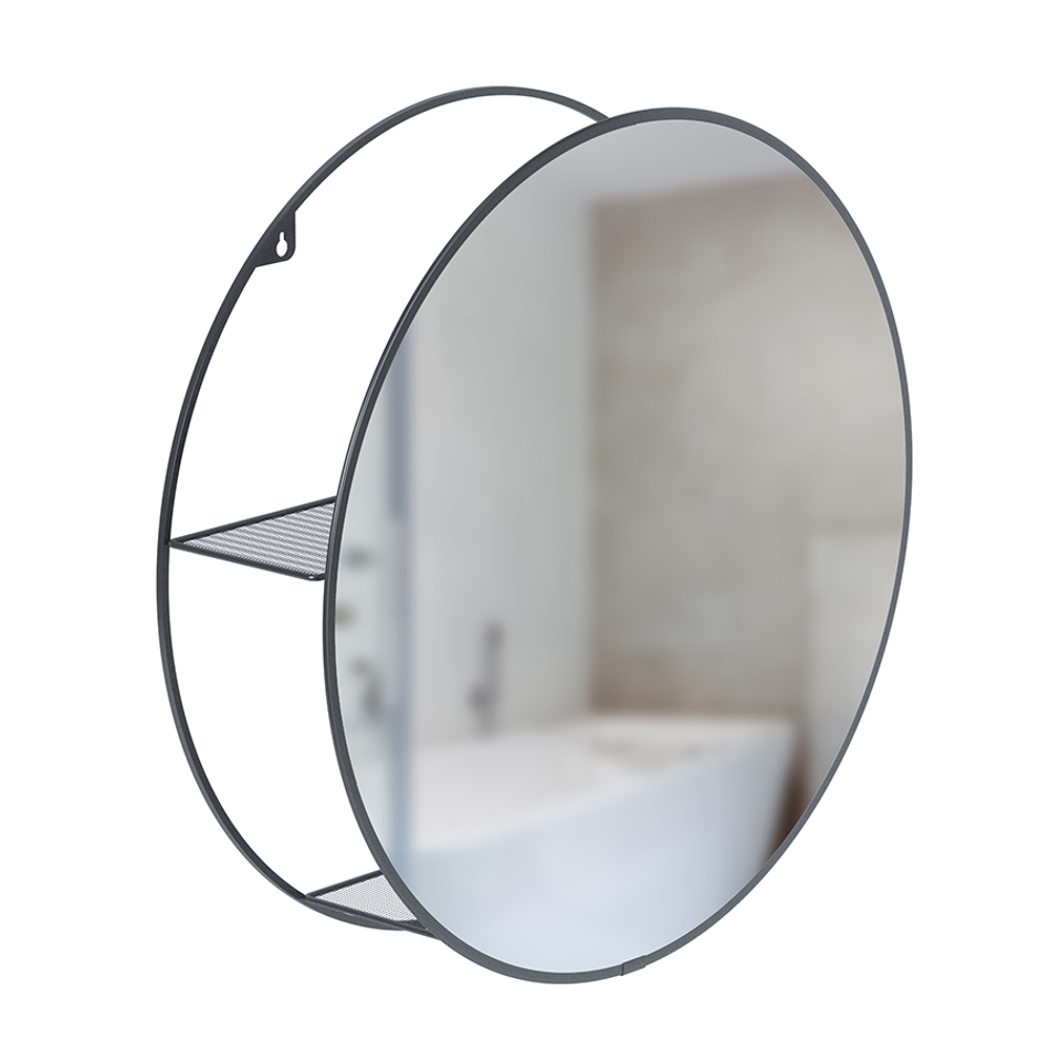 Зеркало настенное Cirko D50 см чёрное, Umbra