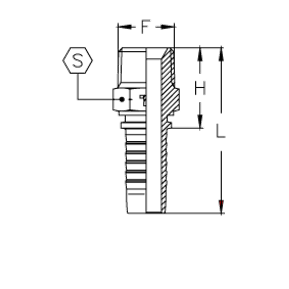 Фитинг DN 12 NPTF 3/4