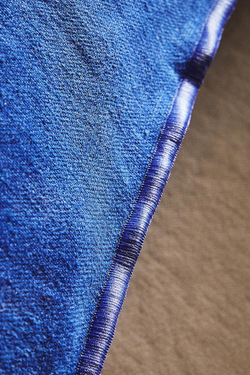 ZARA HOME ЧЕХОЛ НА ПОДУШКУ С ОВЕРЛОКОМ, СИНИЙ