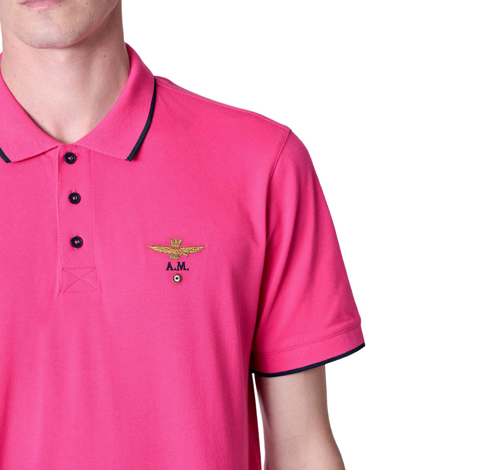 Поло муж. Aeronautica 1308 фуксия база