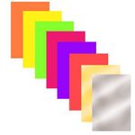 Цветная бумага А4, 8л. 8цв. волшебная флуоресцентная мелованная, Brauberg Корабль, на скрепке