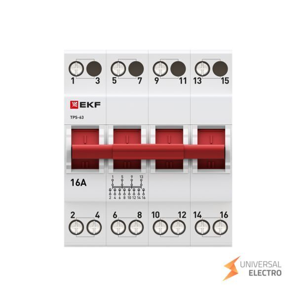 Трехпозиционный переключатель ТПС-63 4P 16А PROXIMA EKF