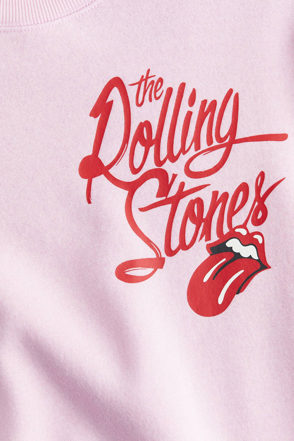 H&M Толстовка оверсайз с принтом, светло-розовый