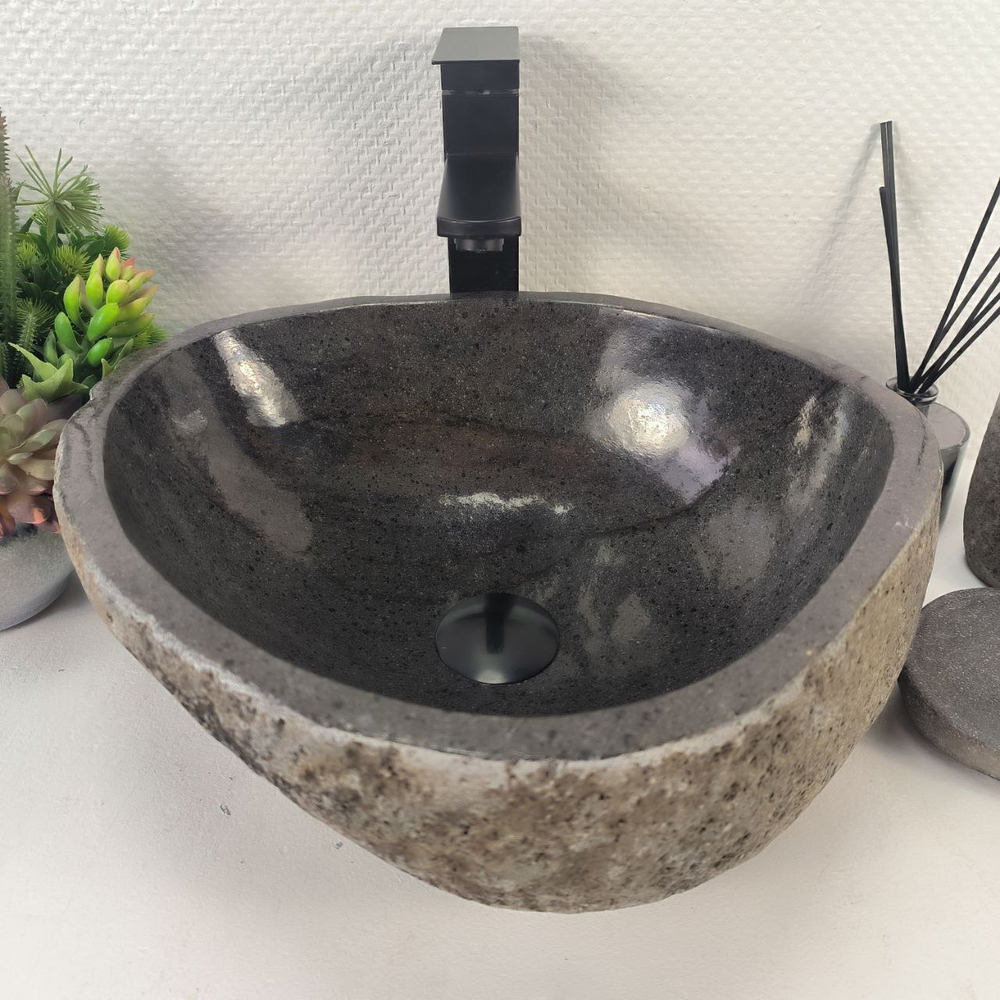Раковина из речного камня RS-65178 41*37*15 0856