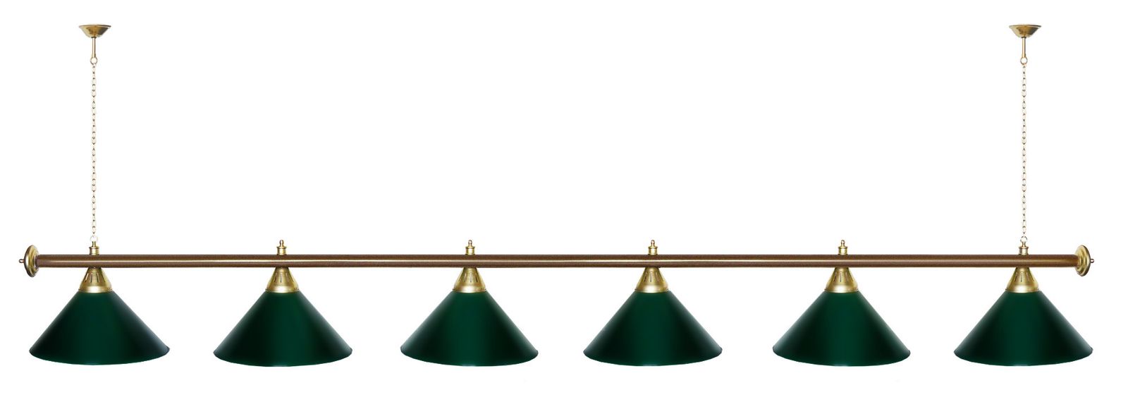 Лампа STARTBILLIARDS 6 пл. (плафоны золотые,штанга золотая,фурнитура золото) фото №75