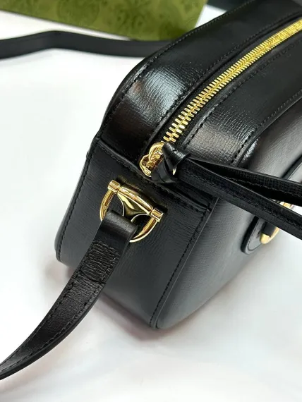 Маленькая сумка на плечо Gucci Horsebit 1955 черный