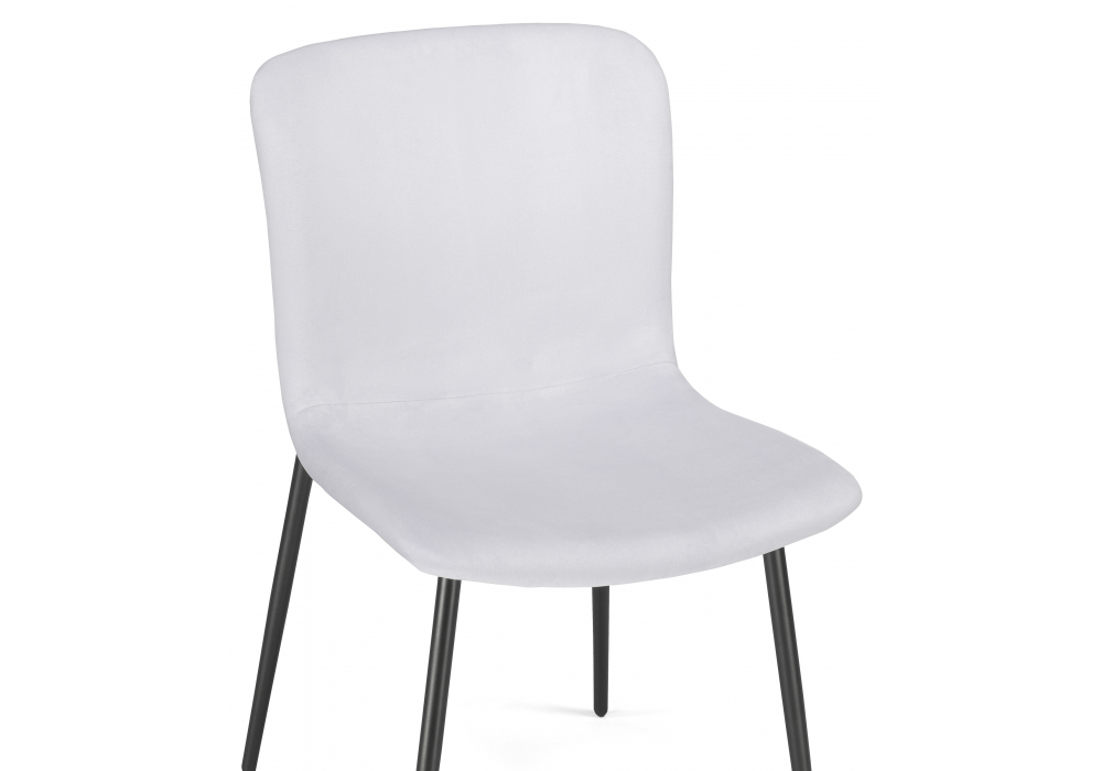 Стул на металлокаркасе Woodville Игон серый, черный муар, ножки черные