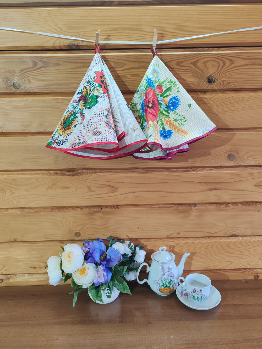 Полотенце кухонное, круглое, 2 шт, вафельное полотно