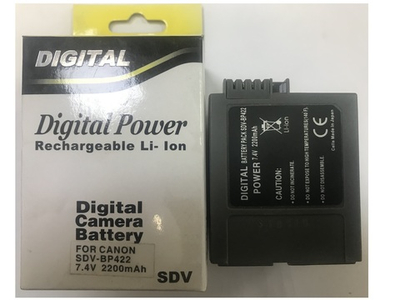 Аккумулятор SDV-BP422 (BP406, BP412) , 7.4 вольта, 2200 мАч для видеокамеры Canon