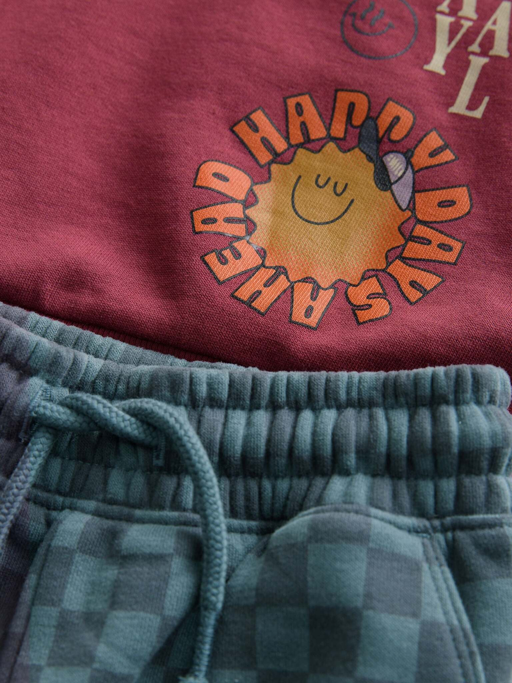 Лонгслив и брюки в комплекте для мальчика Next B81-531, Красный, Темно-серый