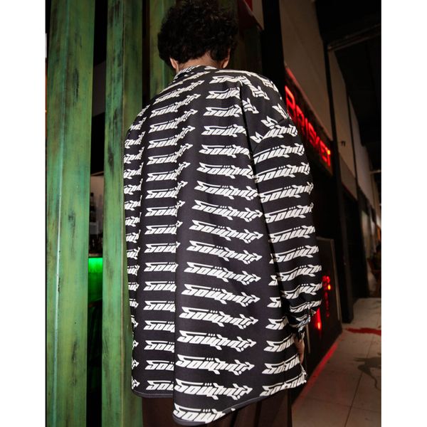 Рубашка Logo Флисовая Черная - фото 4