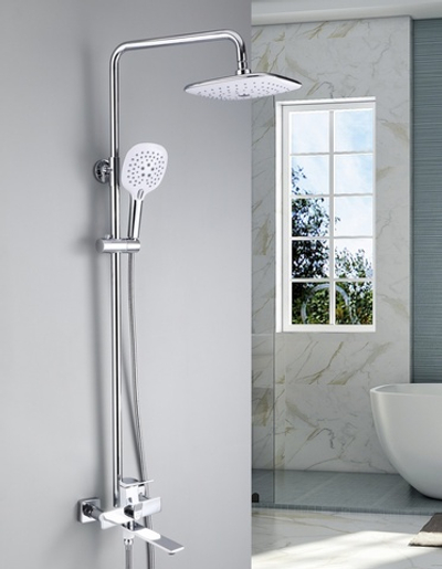 33099-F Однорукий душевой релинг (БЕЛЫЙ/?)  HansenPro  (5/1шт)