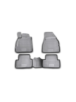 Коврики в салон для RENAULT Megane II 2002-2009, 4 шт. (полиуретан, серые) NLC.41.07.211