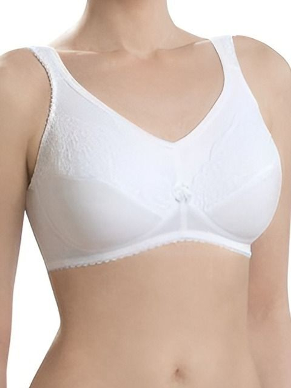 Бюстгальтер для фиксации экзопротеза молочной железы 80A, карман справа, Белый