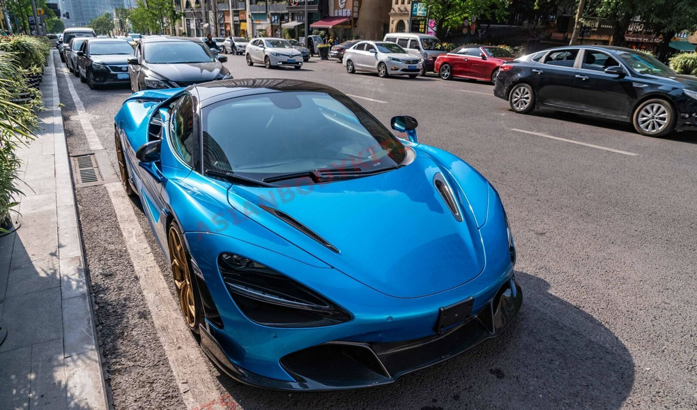 Карбоновая губа переднего бампера для McLaren 720S 2017-2023 МакЛарен тюнинг