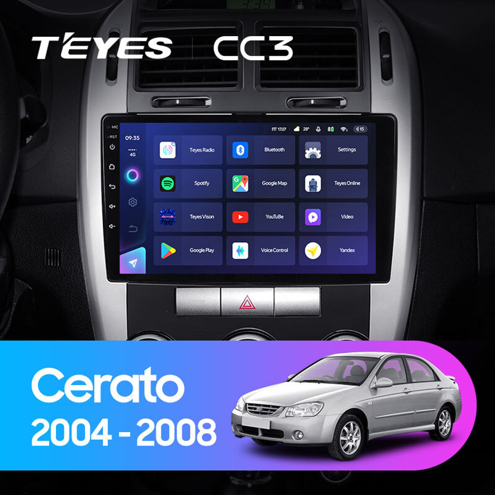 Teyes CC3 9"для KIA Cerato 1 2004-2008