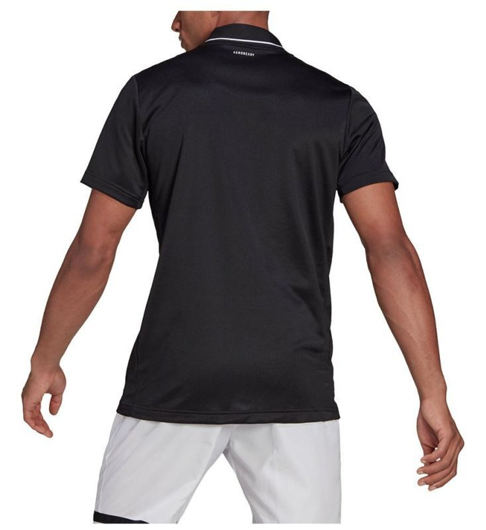 Мужское теннисное поло Adidas Club Rib Polo - black/white