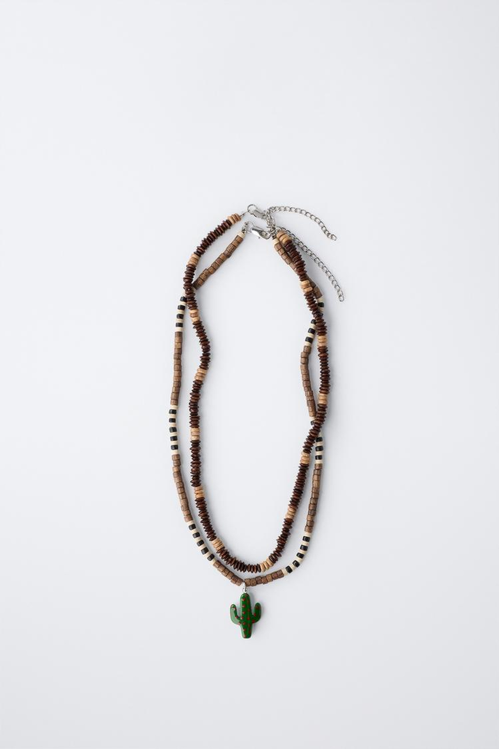 ZARA ПОДВЕСКА ИЗ ДЕРЕВЯННЫХ БУСИН, КОРИЧНЕВЫЙ