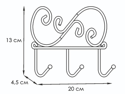 Вешалка "Кружева 3" белая