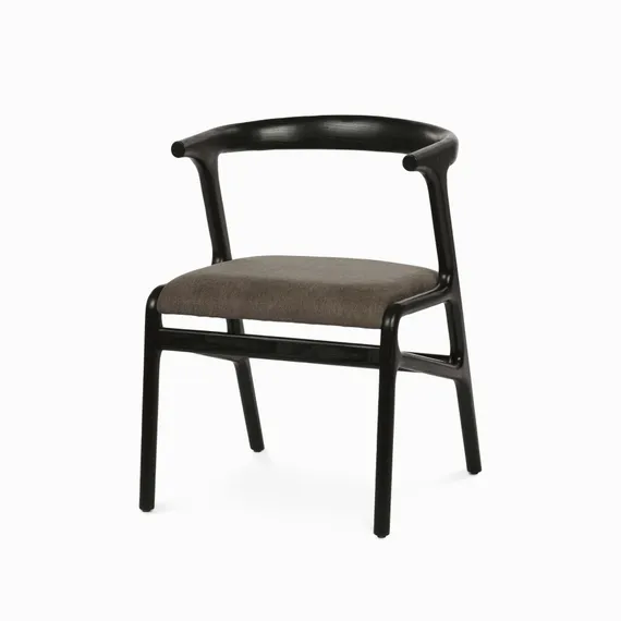 Стул Soliver, черный с тёмно-серой обивкой