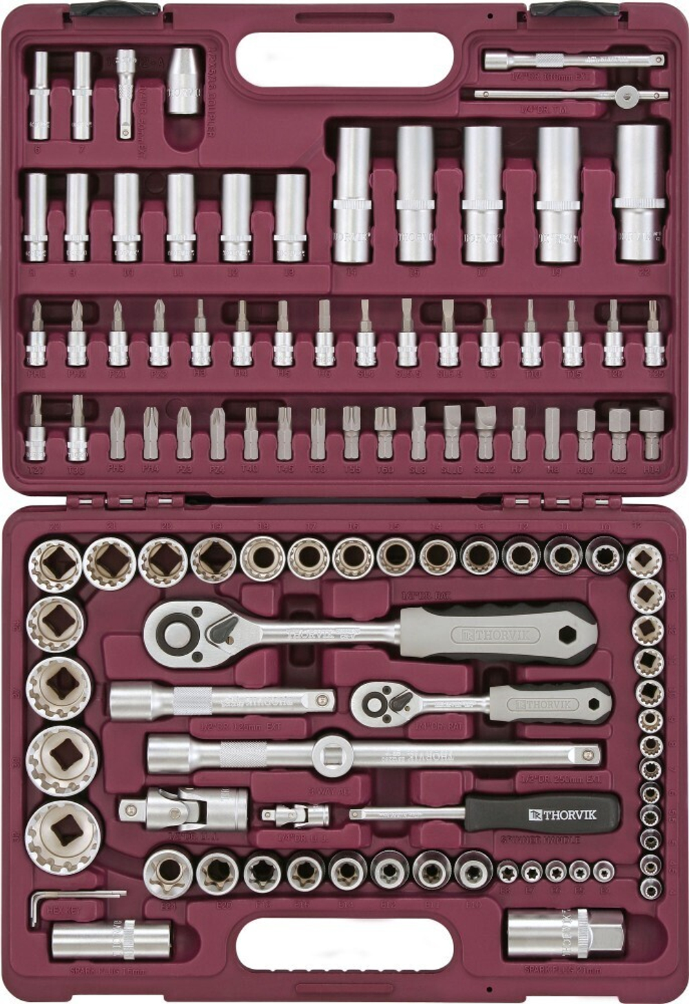 UTS0108MP Набор инструмента универсальный 1/4", 1/2"DR с головками торцевыми MultiProf, 108 предметов