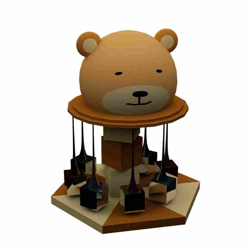 Детский аттракцион 4kids Карусель «Медвежонок» c электроприводом