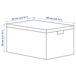 IKEA TJENA  (ИКЕА ТЙЕНА)  -  Контейнер с крышкой, белый, 35x50x30 см