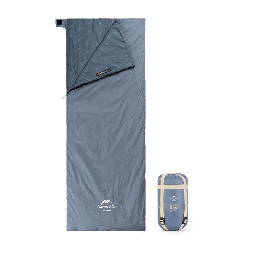 Ультралёгкий спальный мешок Naturehike тип конверт LW180 лето голубой Size XL, 6927595777978