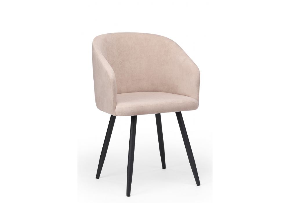 Стул на металлокаркасе Woodville Монер латте (glory 10), черный