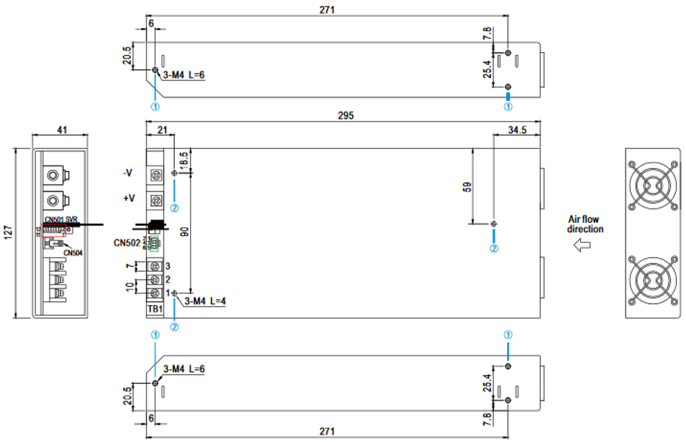 Преобразователь AC-DC сетевой Mean Well RSP-2000-24