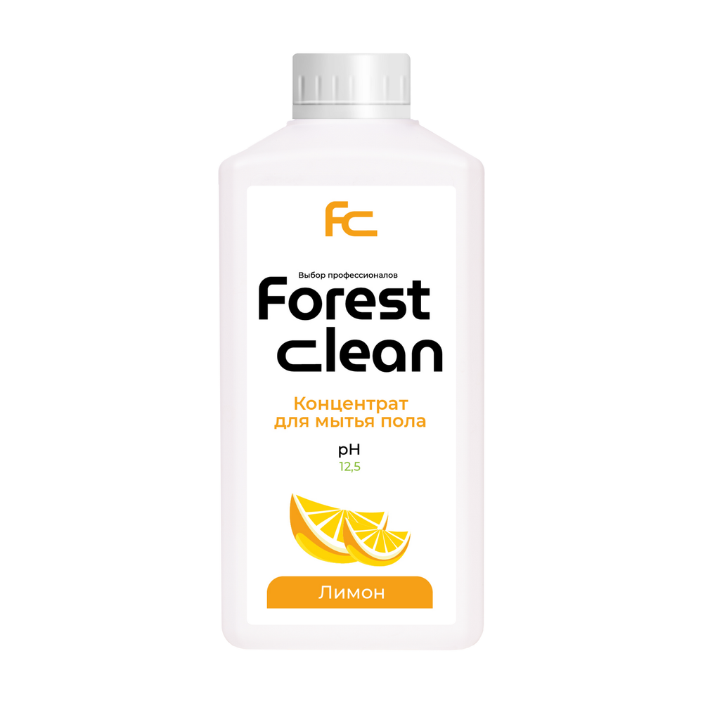 Концентрат для мытья пола "Лимон" 1000мл (9шт/кор) Forest clean