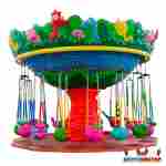 Большая цепочная карусель «Дино-вихрь», 16 мест, 6,5×6,5×6,3 м
